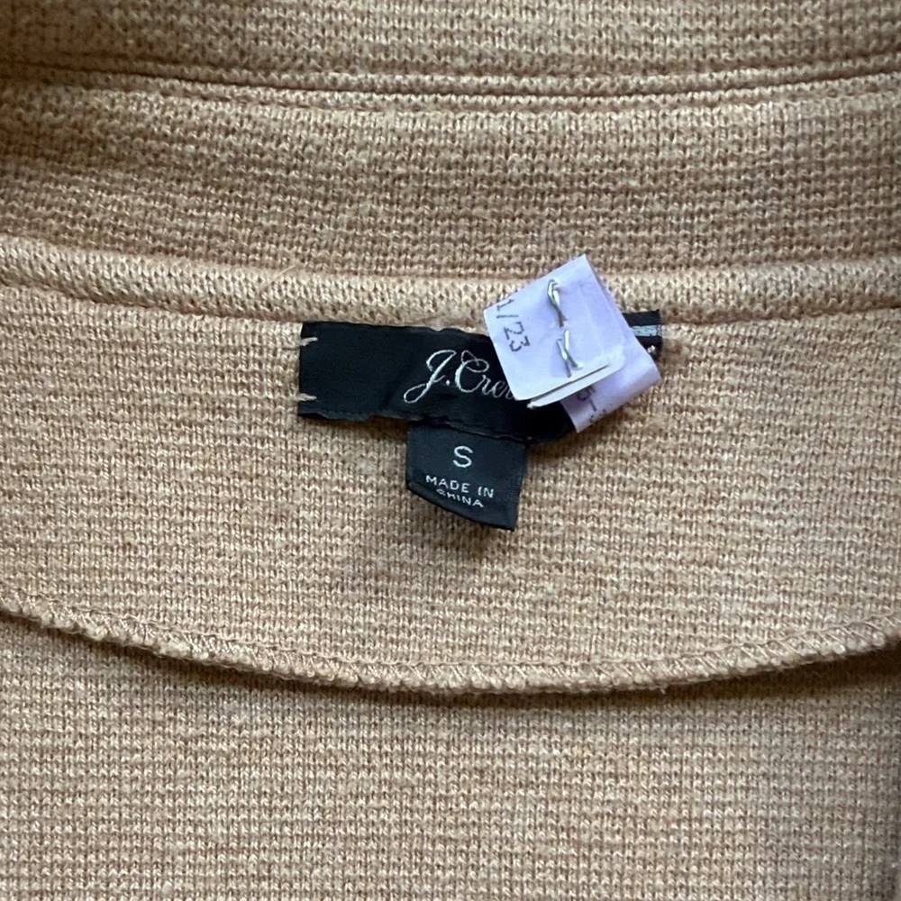J.crew Tan Open Front Blazer Cardigan Sweater, size small